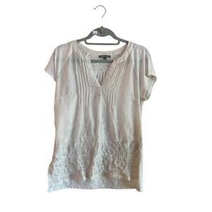 Retro-ology Cream Color Short-Sleeve Top Sz.M